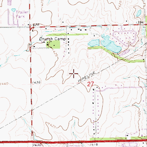Topographic Map of Eisenhower Middle School, KS