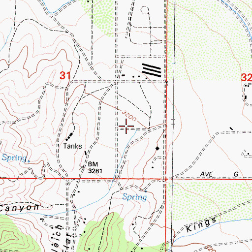 Topographic Map of South Long Canyon, CA
