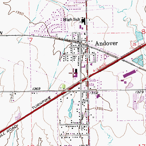 Topographic Map of Meadowlark Elementary School, KS
