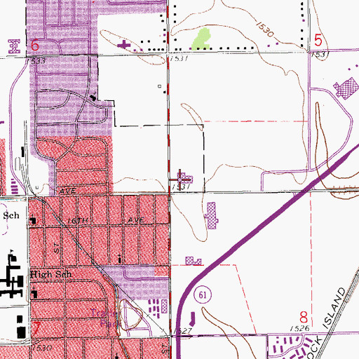 Topographic Map of Trinity Catholic High School, KS