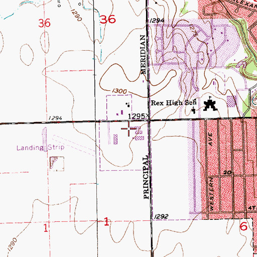 Topographic Map of Early Childhood Center, KS