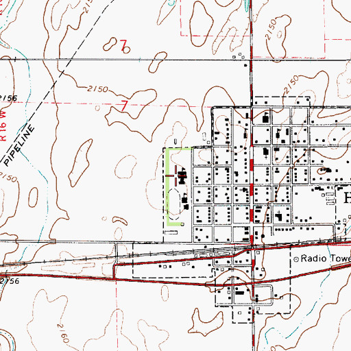 Topographic Map of Haviland Elementary School, KS
