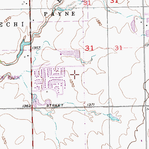 Topographic Map of Gammon Elementary School, KS