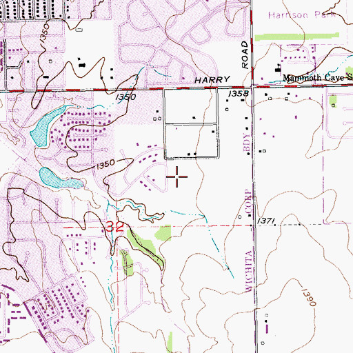 Topographic Map of Beech Elementary School, KS