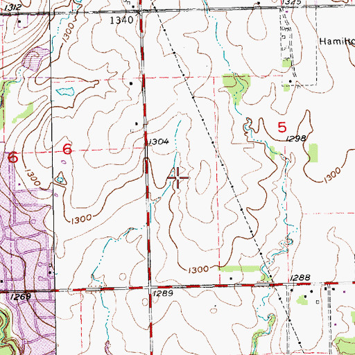 Topographic Map of Derby High School, KS
