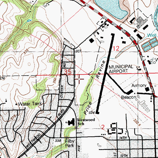 Topographic Map of K S Hauge Alternative Education Center, KS