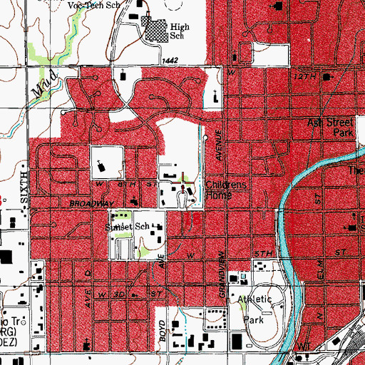 Topographic Map of Eby Learning Center, KS