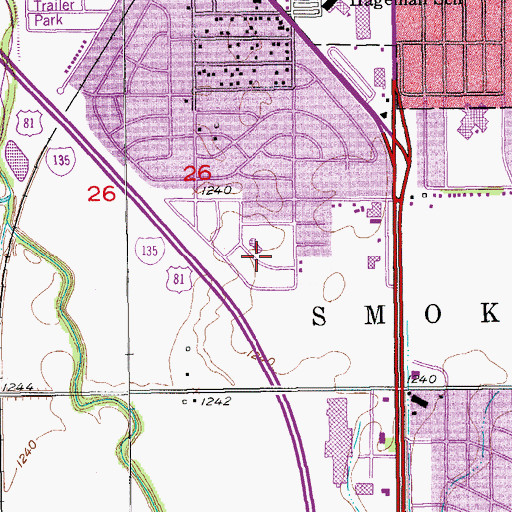 Topographic Map of Kennedy Early Learning Center, KS