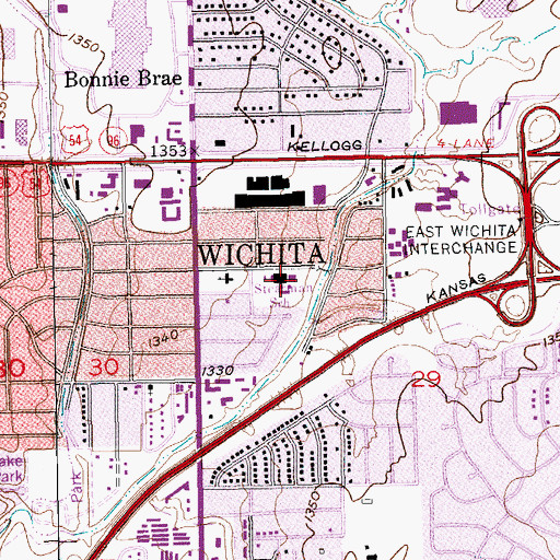 Topographic Map of Bostic Traditional Magnet Elementary School, KS