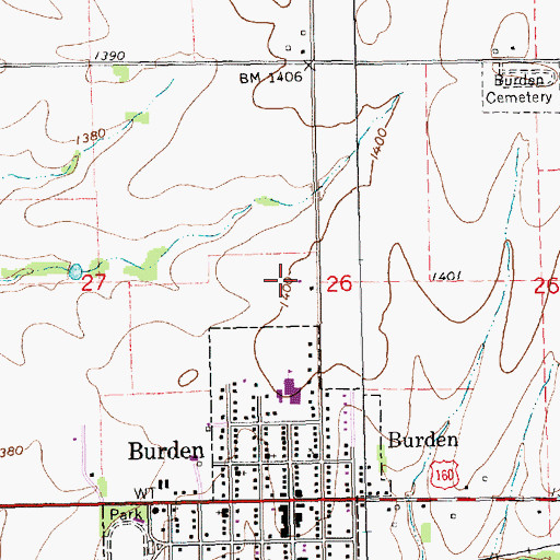 Topographic Map of Central Elementary School, KS