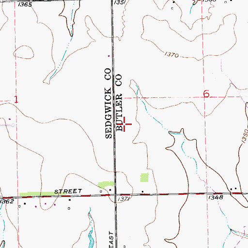 Topographic Map of Robert M. Martin Elementary School, KS