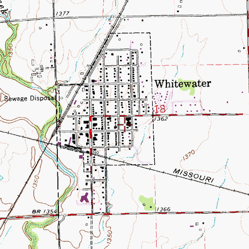 Topographic Map of Remington Middle School, KS