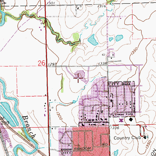 Topographic Map of El Dorado High - Extend School, KS
