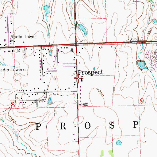 Topographic Map of Prospect / Alternative Education School, KS