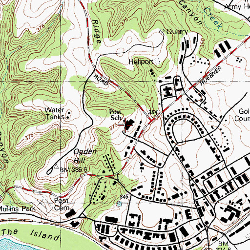 Topographic Map of Fort Riley Elementary School, KS