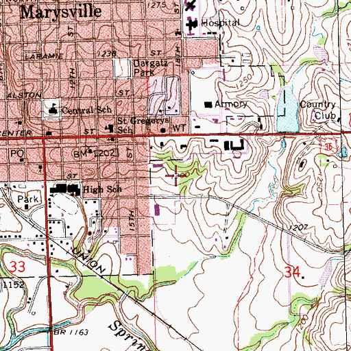 Topographic Map of Good Shepherd Lutheran School, KS