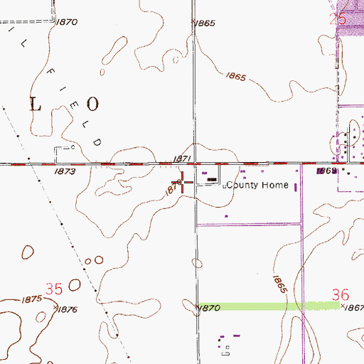 Topographic Map of Great Bend Seventh Day Adventist School, KS