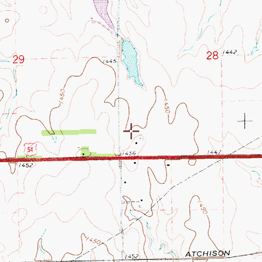 Topographic Map of Holy Spirit Catholic School, KS
