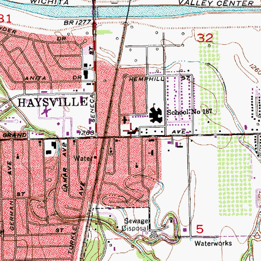 Topographic Map of Tri - City Day School, KS