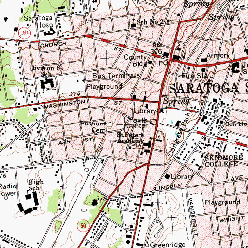 Topographic Map of Congress Plaza Shopping Center, NY