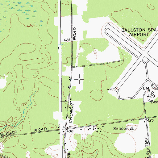 Topographic Map of Country Acres Trailer Park, NY