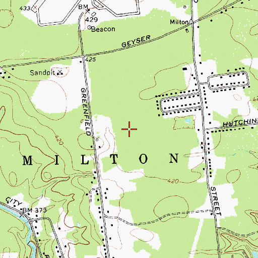 Topographic Map of Milton Oaks, NY