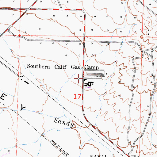 Topographic Map of Southern Calif Gas Camp, CA