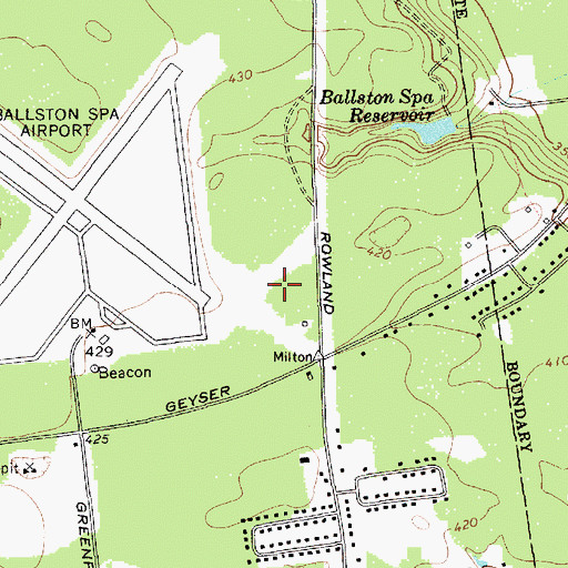 Topographic Map of Hannaford Plaza Shopping Center, NY