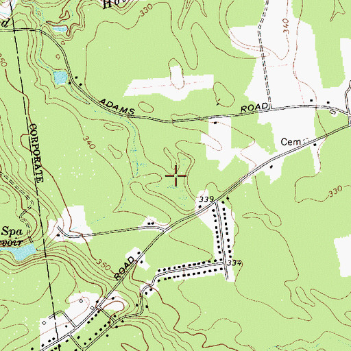 Topographic Map of Evergreen Point, NY
