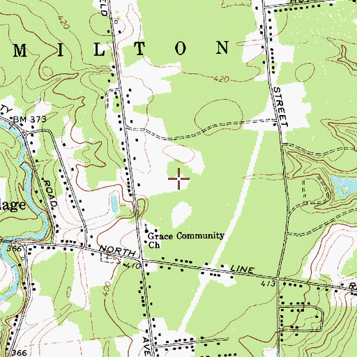 Topographic Map of Woodland Court, NY