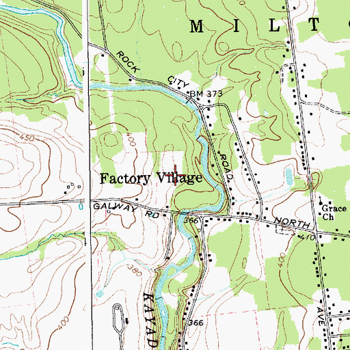 Topographic Map of Country Manor Trailer Court, NY