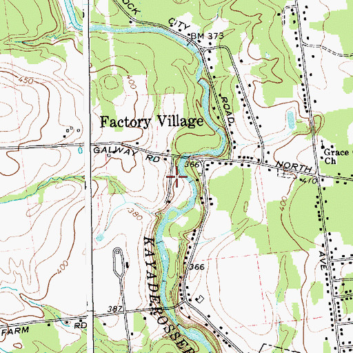 Topographic Map of Chris Mobile Home Park, NY