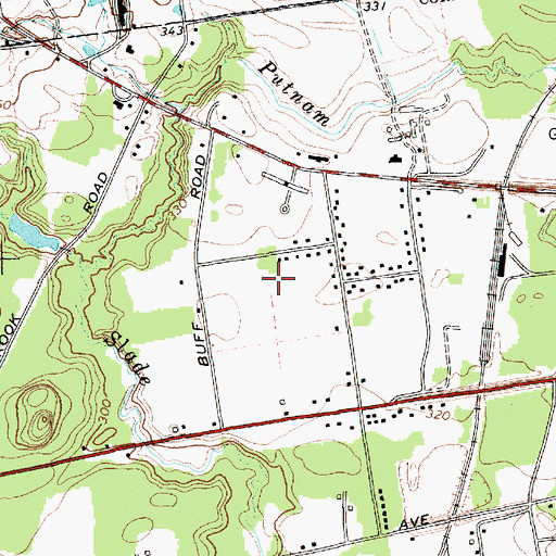 Topographic Map of Heritage Manor, NY