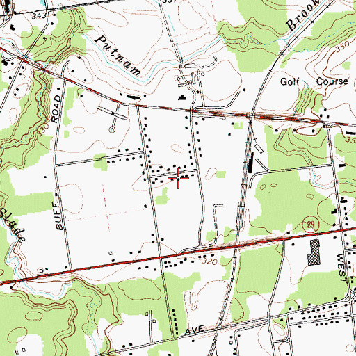 Topographic Map of Travers Manor, NY