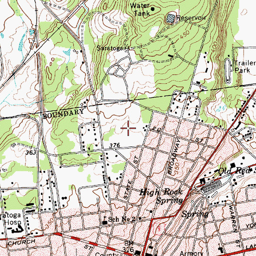 Topographic Map of North Side Recreation Park, NY