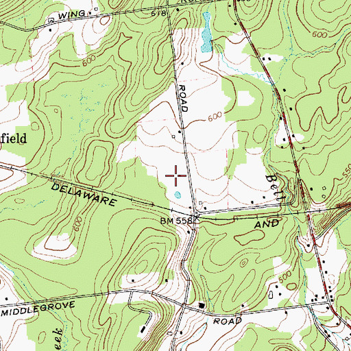 Topographic Map of Grange Road Mobile Estates, NY