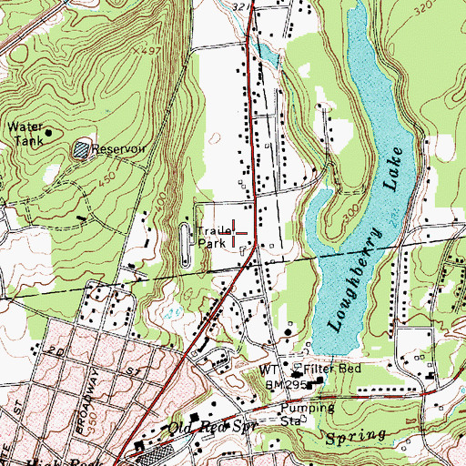 Topographic Map of The Meadows, NY