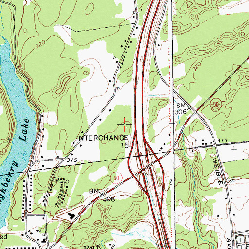 Topographic Map of Birch Acres, NY