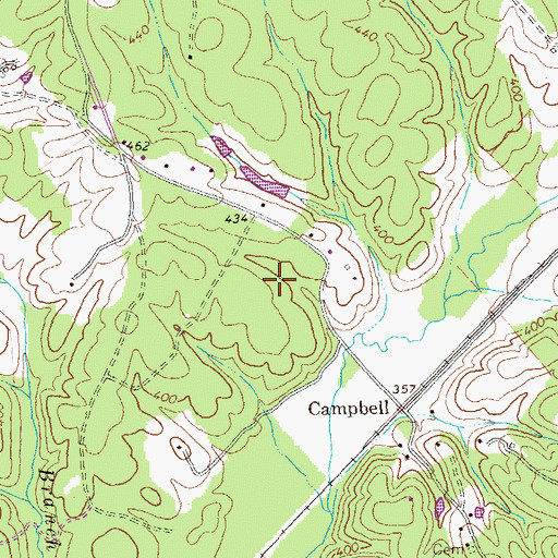 Topographic Map of Oakland School, VA