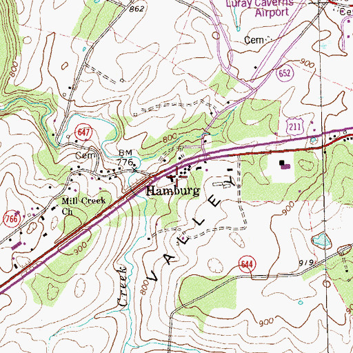 Topographic Map of Mount Carmel Christian Academy, VA