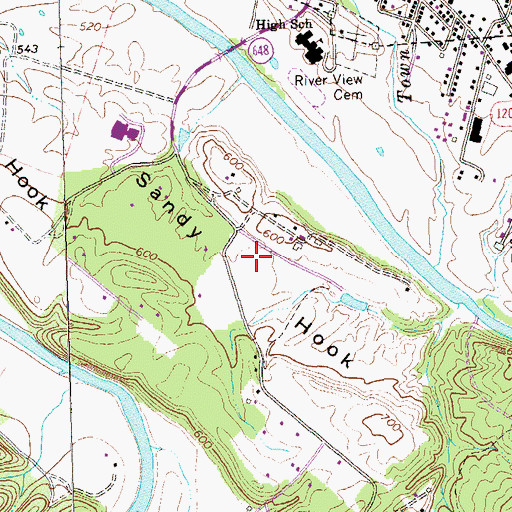 Topographic Map of Signal Knob Middle School, VA