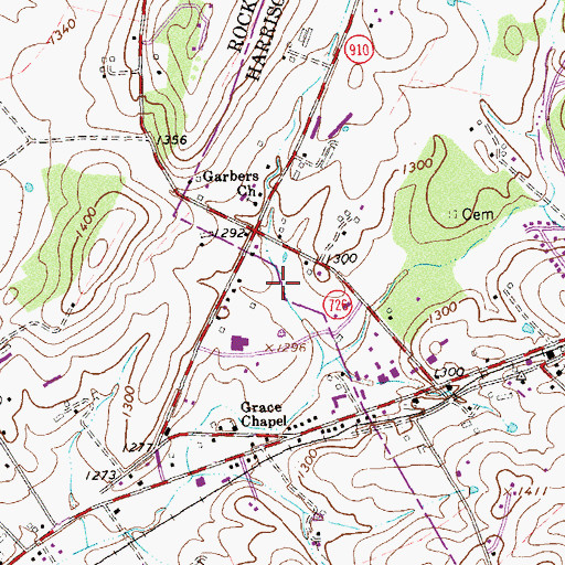 Topographic Map of Berea Christian School, VA