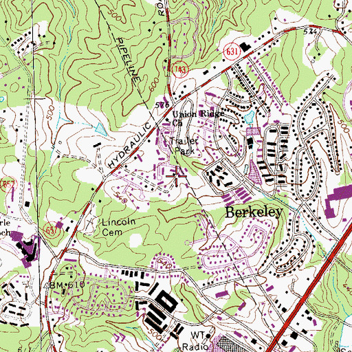 Topographic Map of Einstein School, VA