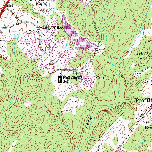 Topographic Map of Montimer Y Sutherland Middle School, VA