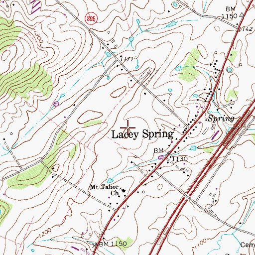 Topographic Map of Lacey Spring Elementary School, VA