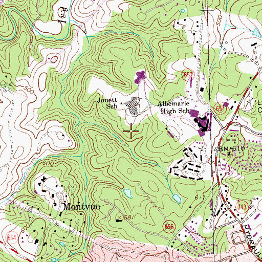 Topographic Map of Parent Resource Center Piedmont Regional Education Program, VA