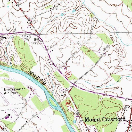 Topographic Map of Cornerstone Christian School, VA