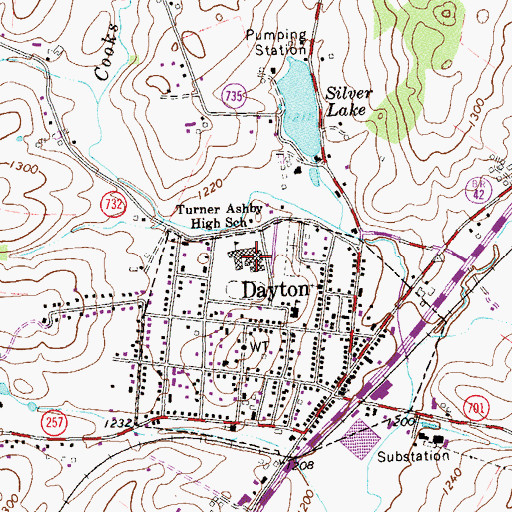 Topographic Map of Wilbur S Pence Middle School, VA