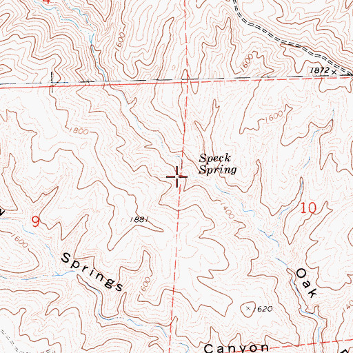 Topographic Map of Speck Spring, CA