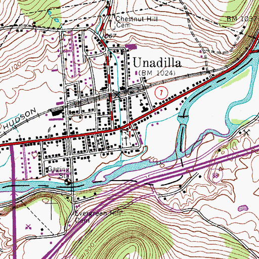 Topographic Map of Saint Matthew's Episcopal Church, NY